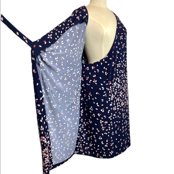 MOTHERHOOD Maternity Wrap Dress with Petal Patterns of Pink & Dark PeachㅣSz L - Picture 5 of 14